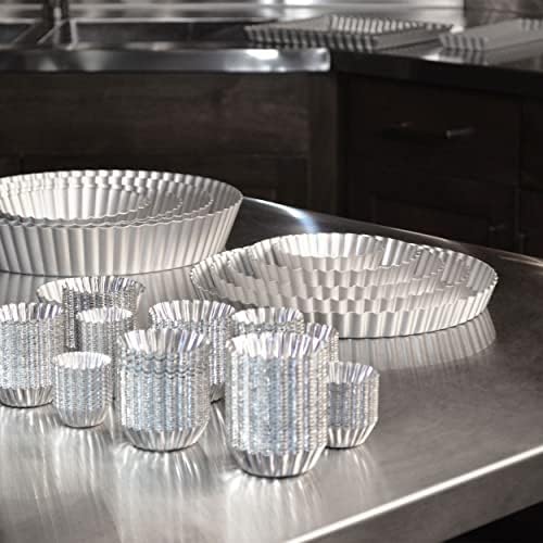 Fat Daddio's PFT-102 Round Fluted Tart Pan, 10 x 2 Inch
