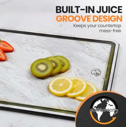 Composite Wood Cutting Board Set of 3, Marble Stone Look