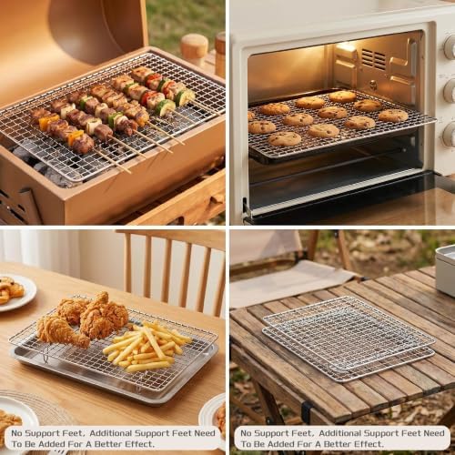 6 PCS 12 "x 8" Disposable Grill Rack Grids,BBQ Roasting Rack