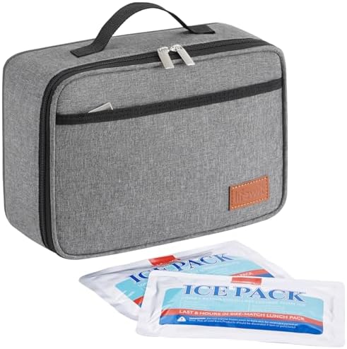 Lifewit Freezable Lunch Box, Insulated Reusable Lunch Bag with 2 Ice Packs