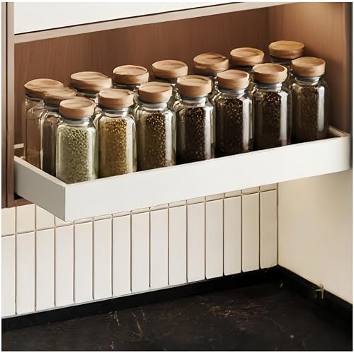 Fokyfok Pull out Cabinet Organizer,18"-25"W,10"-13"D,Expandable,Adhesive
