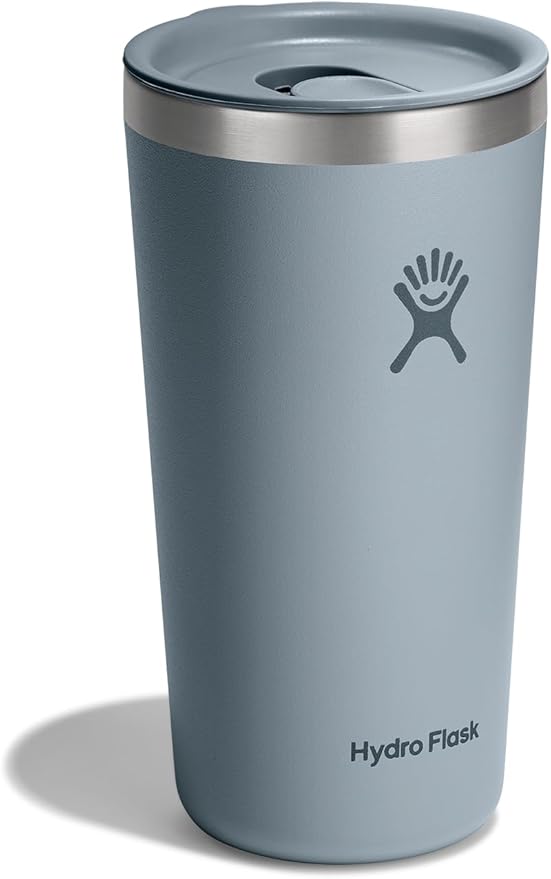 Hydro Flask All Around Tumbler Press-In Lid, Insulated Travel Mug, Stainless Steel Coffee Cup 20 Oz Shale Gray