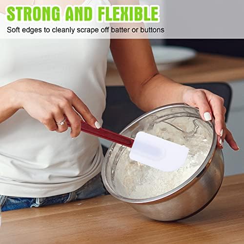 Meekoo 5 Pcs 14 Inch Rubber Spatula High Heat Resistant Silicone Spatula