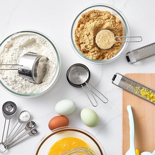 Martha Stewart Richburn 4-Piece Stainless Steel Measuring Cups Set – Durable and Accurate Kitchen Measuring Tools for Baking and Cooking (Pack of 4)