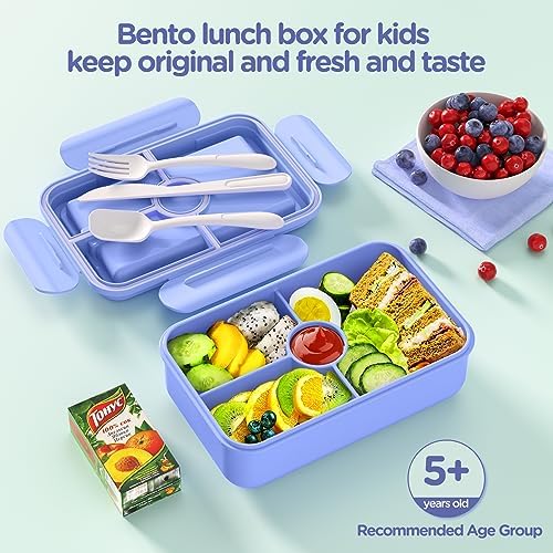 Jelife Bento Lunch Box for Kids, Large Bento-Style Leakproof Bento Boxes