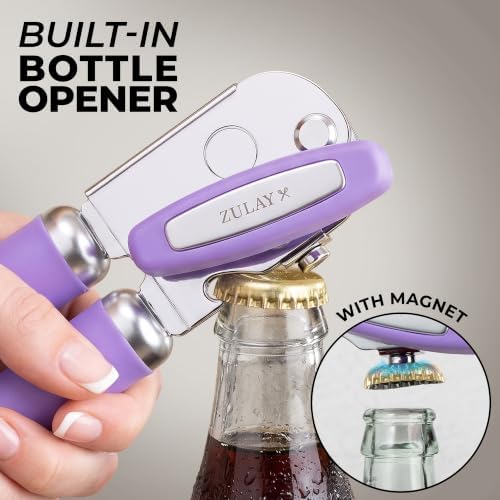 Zulay Kitchen Stainless Steel Swing Open Manual Can Opener Comfortable Grip