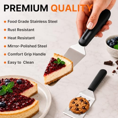 Small Metal Spatula Server Set of 2 - Baking Supplies Cake Pie Cutter