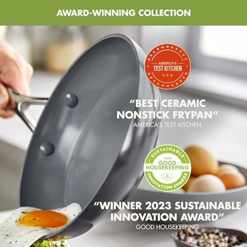 GreenPan Valencia Pro 18" x 11" Ceramic Nonstick Double Burner Griddle Pan