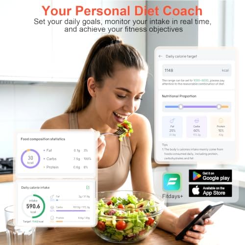 Smart Food Scale with Nutrition Calculator, App and Barcode Scanner