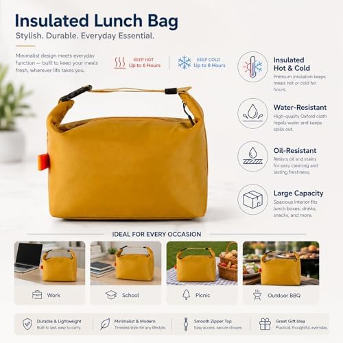 Insulated Lunch Bag for Women,Reusable Lunch Box Tote Bags