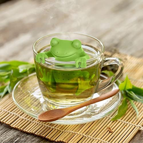 Genuine Fred, TEA FROG, Frog Reusable Silicone Tea Infuser, Green, Fun Gift for Tea Lovers, Clever Kitchen Gadget