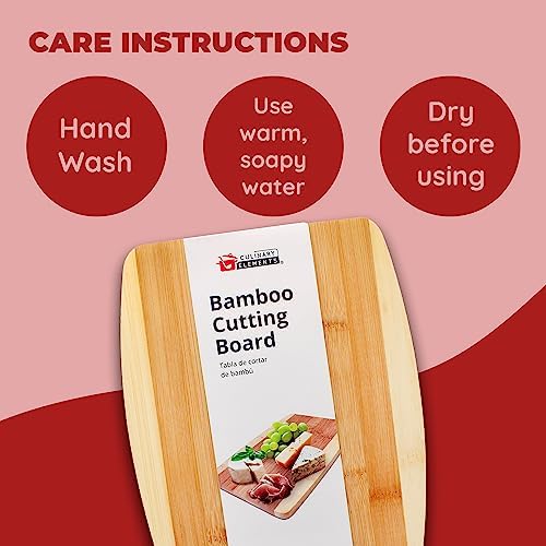 Bamboo Cutting Board – 8 x 10 Inch Medium Cutting Board for Everyday Prep | Durable, Sustainable Bamboo | Ideal for Fruits, Veggies & Cheese | Easy to Clean