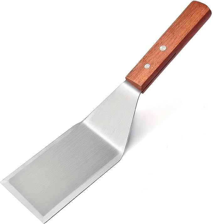 Hamburger Spatula Turner, Stainless Steel Heavy Duty Spatula Turner, Metal Spatulas for Cast Iron Skillet, Grill Griddle Scraper Kitchen Cooking
