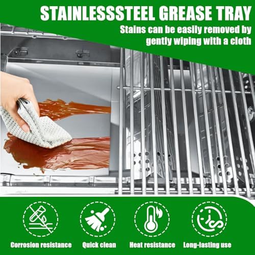 Uniflasy Grease Tray with Catch Pan for Nexgrill, Dyna-Glo Grills