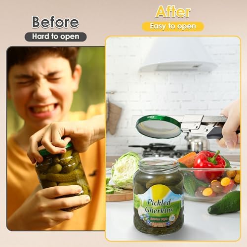 Dreyoo 2 Pack Adjustable Jar Can Opener for Seniors Weak Hands, 7.5 Inch