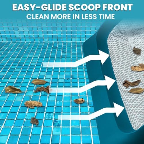 17.5" Ultra Fine Mesh Pool Net Skimmer, Deep Bag Leaf Rake (No Pole)