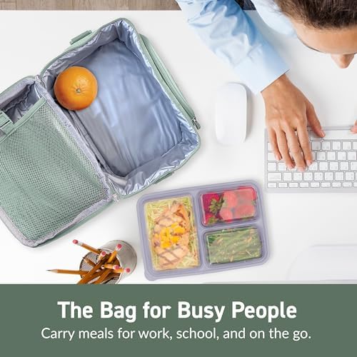 Bentgo Deluxe Insulated Lunch Bag with Adjustable Strap & Outer Pocket