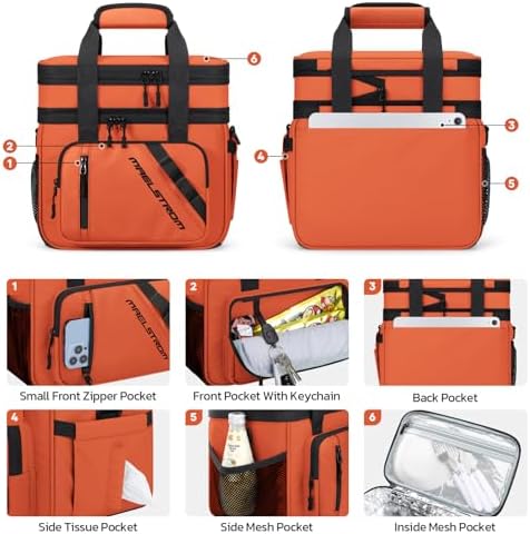 Maelstrom Insulated Lunch Box, 20L Double Deck Cooler Bag for Men Women