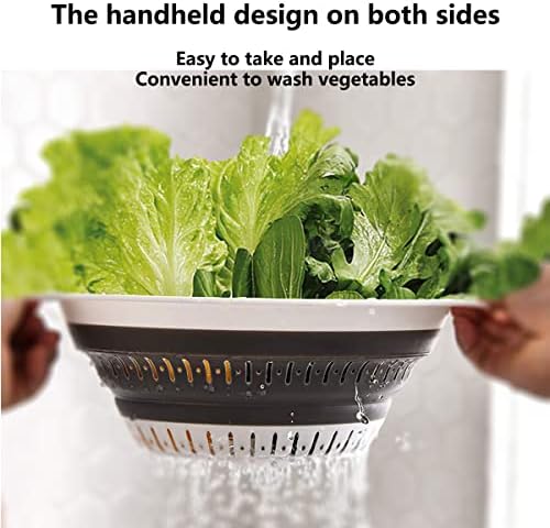 2 Pcs Collapsible Square Silicone Colander Strainer for Fruit Veggie Pasta