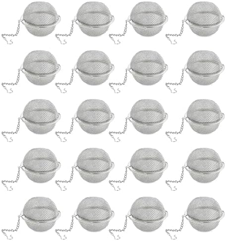 20Pcs Loose Leaf Tea Steeper, Stainless Steel Tea Ball Infusers for Loose