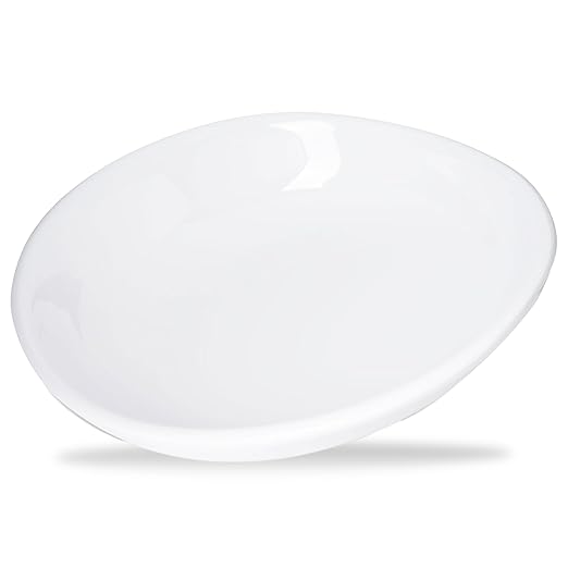 Carlisle FoodService Products Stadia Reusable Plastic Plate Pasta Plate for Home and Restaurant, Melamine, 9.5 Inches, White
