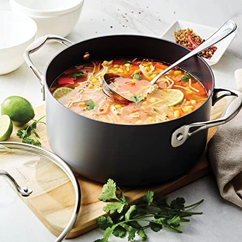 Tramontina OnyxPro Hard Anodized Non Stick 5-Quart Dutch Oven Pot with Lid