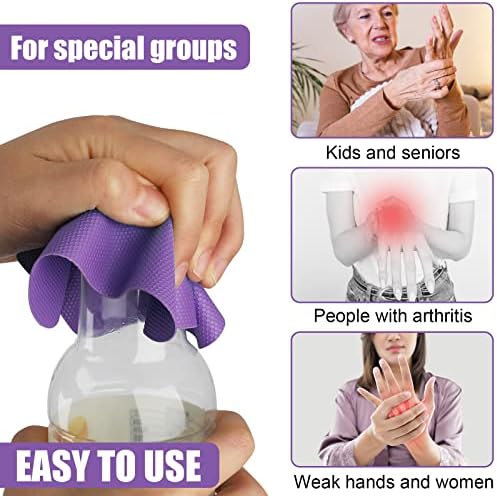 LUTER 4pcs Jar Opener Gripper Pad for Seniors with Weak Hands, Rubber
