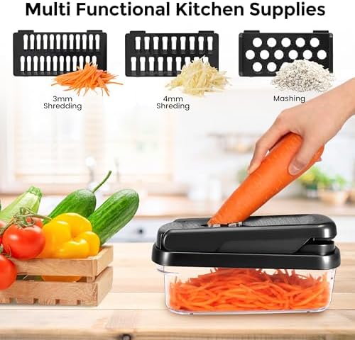 Yusshn Vegetable Chopper, 12-in-1 Food Veggie Chopper Cutter with Container