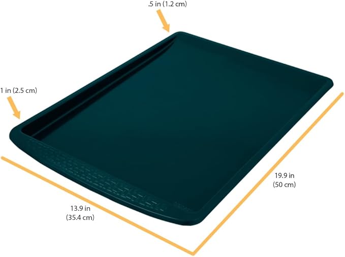 Chicago Metallic Everyday Nonstick Large Cookie Slider, Emerald Green. Durable Carbon Steel for Perfect Baking