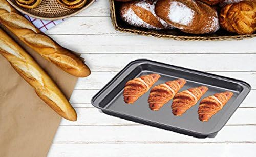 Small Baking Sheets Nonstick Set (9.5inch X 7.1inch)- SS&CC 8 Inch Nonstick Sheet Pan Set for Baking, Carbon Steel Baking Pans Cookie Sheets
