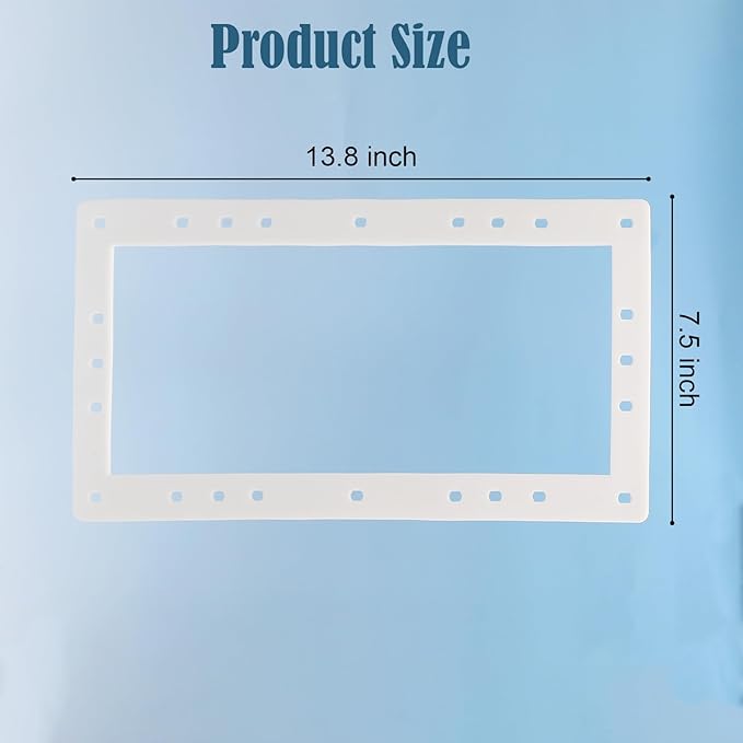 Spx1091Gw Wide Mouth Above Ground Pool Skimmer Gasket for Hayward Spx1091Gw, Sp1091Lx Pool Butterfly Skimmer Gaske for Hayward Automatic Skimmers 13 3/4" x 7.5"