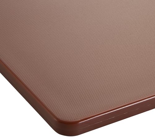 Winco 15" x 20" Brown Heavy-Duty Plastic Cutting Board (Set of 6)
