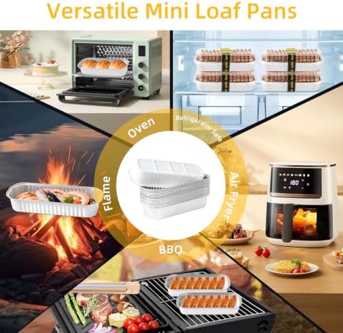 30 Pack Mini Loaf Pans with Lids and Spoons, 6.8 oz White Disposable Cake Pans for Desserts