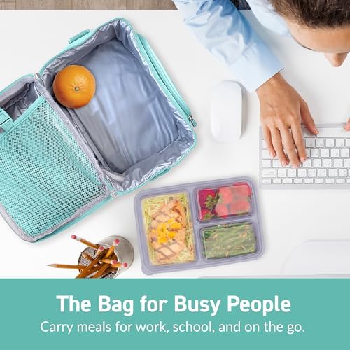 Bentgo Deluxe Insulated Lunch Bag with Adjustable Strap & Outer Pocket