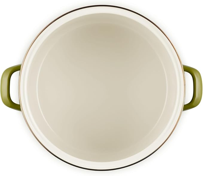 Le Creuset Enamel on Steel Traditional Stockpot, 12 qt., Olive with Stainless Steel Knob
