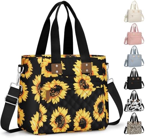 Capolo Lunch Bag for Women,Small Insulated Lunchbox Tote Reusable,M-Flower