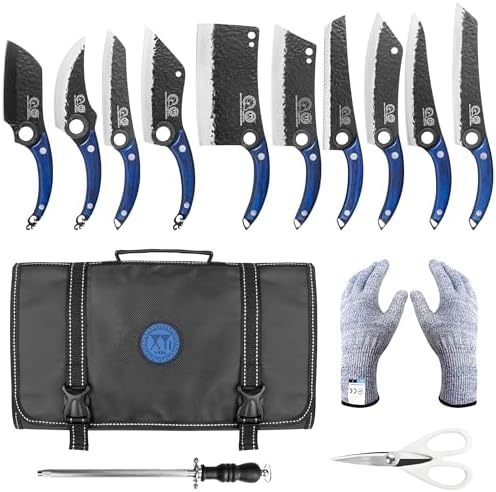 XYJ Portable Kitchen Knife Set with Bag,Tools,Slicing Chef's Knives