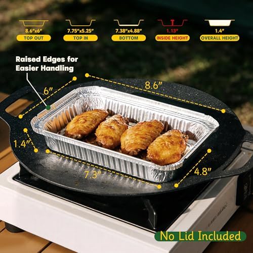 Grill Drip Pans 25 Pack 8.6" x 6" for Weber Q, Spirit & Genesis Series