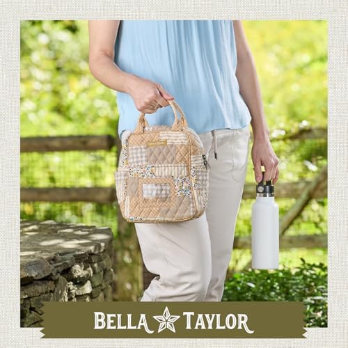 Bella Taylor Lunch Tote, Quilted Lunch Bag, Prairie Meadow Patch