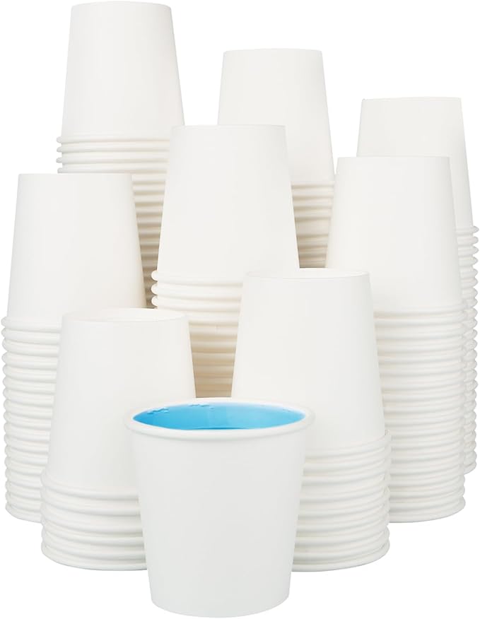 300 Pack 5 oz Paper Cups, Small Bathroom Cups Disposable Paper Cup for Mouthwash,Hot/Cold Beverage Drinking Cup for Party, Picnic, BBQ, Travel and Event