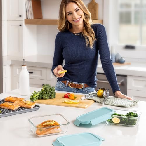 Bentgo Glass Leak-Proof Food Storage Set, 4 Piece, Airtight Lids, BPA-Free