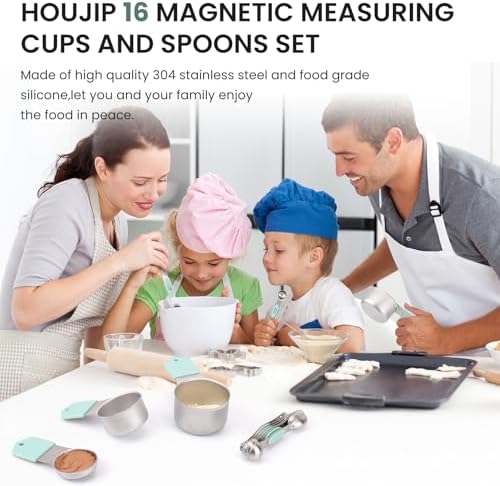 Magnetic Measuring Cups and Spoons Set-Heavy Duty 304 Stainless Steel