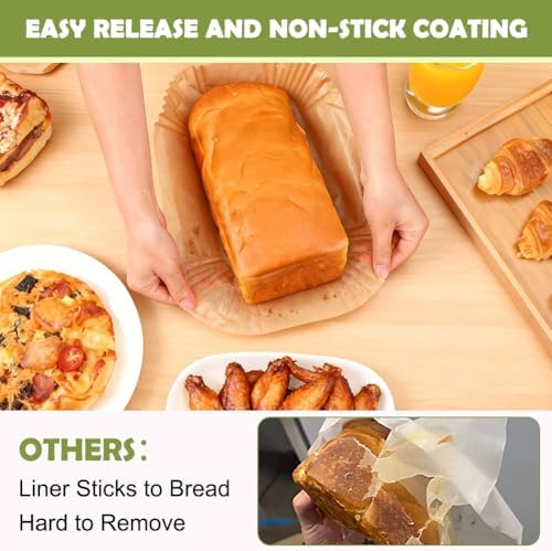 YQL 200 PCS Loaf Pan Liners, Nonstick Paper Liners for 9x5 Baking Pan