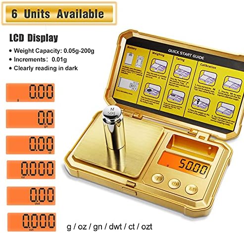 Fuzion Digital Gram Scale 200g/0.01g, Gold Scale for Jewelers