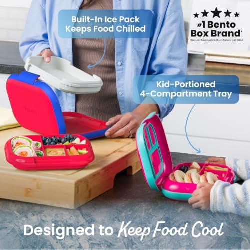 Bentgo Chill Kids 4-Compartment Bento Box Leakproof Lunch Box
