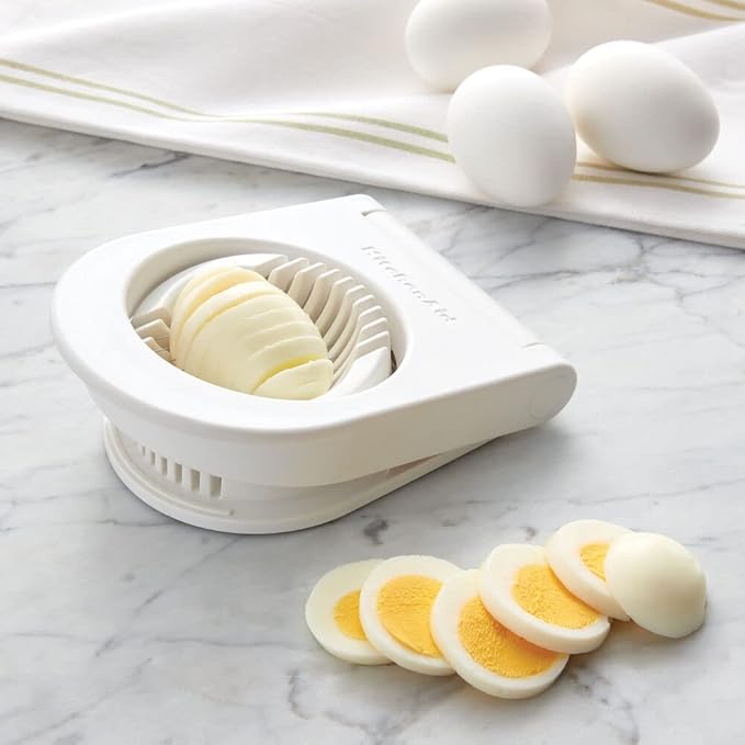 KitchenAid Classic Egg Slicer with Stainless Steel Wires,9 Inch,White,(Pack of 12)