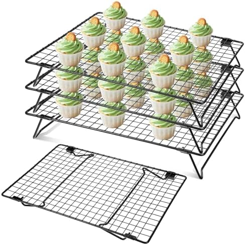 4Pcs Cooling Racks for Cooking and Baking, 13.4 x 9.4" Wire Rack
