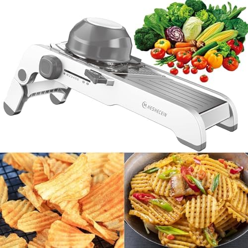 24-In-1 Mandoline Slicer for Kitchen-Stainless Steel Mandolin-Waffle Cutter