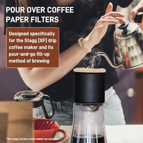 200 Pack Stagg [XF] Pour Over Coffee Paper Filters (Brown)