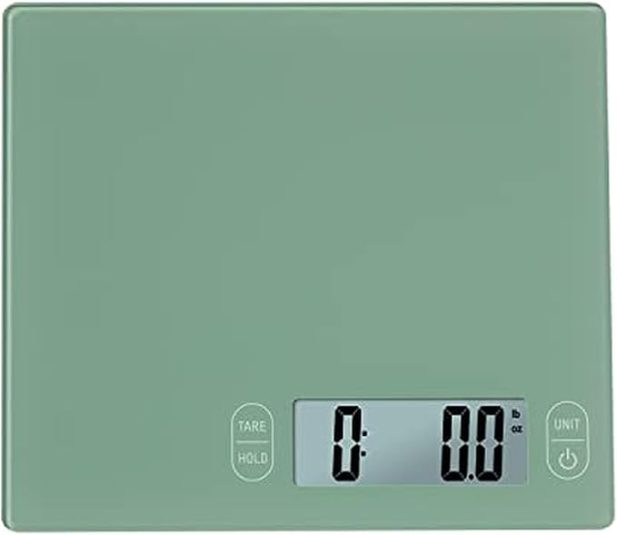 Eat Smart Eat Smart 11lb Food Kitchen Glass Scale, Green
